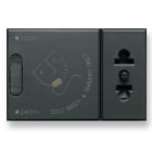 AVE - Presa rasoi euroamericana. Tekla S44. colore grigio Tekla 230V 20VA finitura opaca 3 Mod.