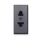 AVE - Presa euroamericana. Tekla S44. colore grigio Tekla. 2P 16A 250V finitura opaca 1 Mod. 445033S