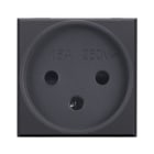 AVE - Presa israeliana. Tekla S44. colore grigio Tekla. 2P+T 16A 250V finitura opaca 2 Mod. 445046TS