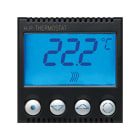 AVE - Termostato elettronico con display. Tekla S44. colore grigio Tekla. 230V NA+NC 2A finitura opaca 2 Mod.