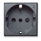 AVE - PRESA SCHUKO P30. TEKLA S44. COLORE GRIGIO TEKLA. 2P+T 16A 250V FINITURA OPACA 2 MOD.