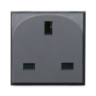 AVE - Presa std inglese. Tekla S44. colore grigio Tekla. 13A 250V 2P+T finitura opaca 2 Mod.
