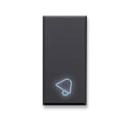 AVE - Tasto simbolo Suoneria Tekla S44. colore grigio Tekla finitura opaca 1 Mod.