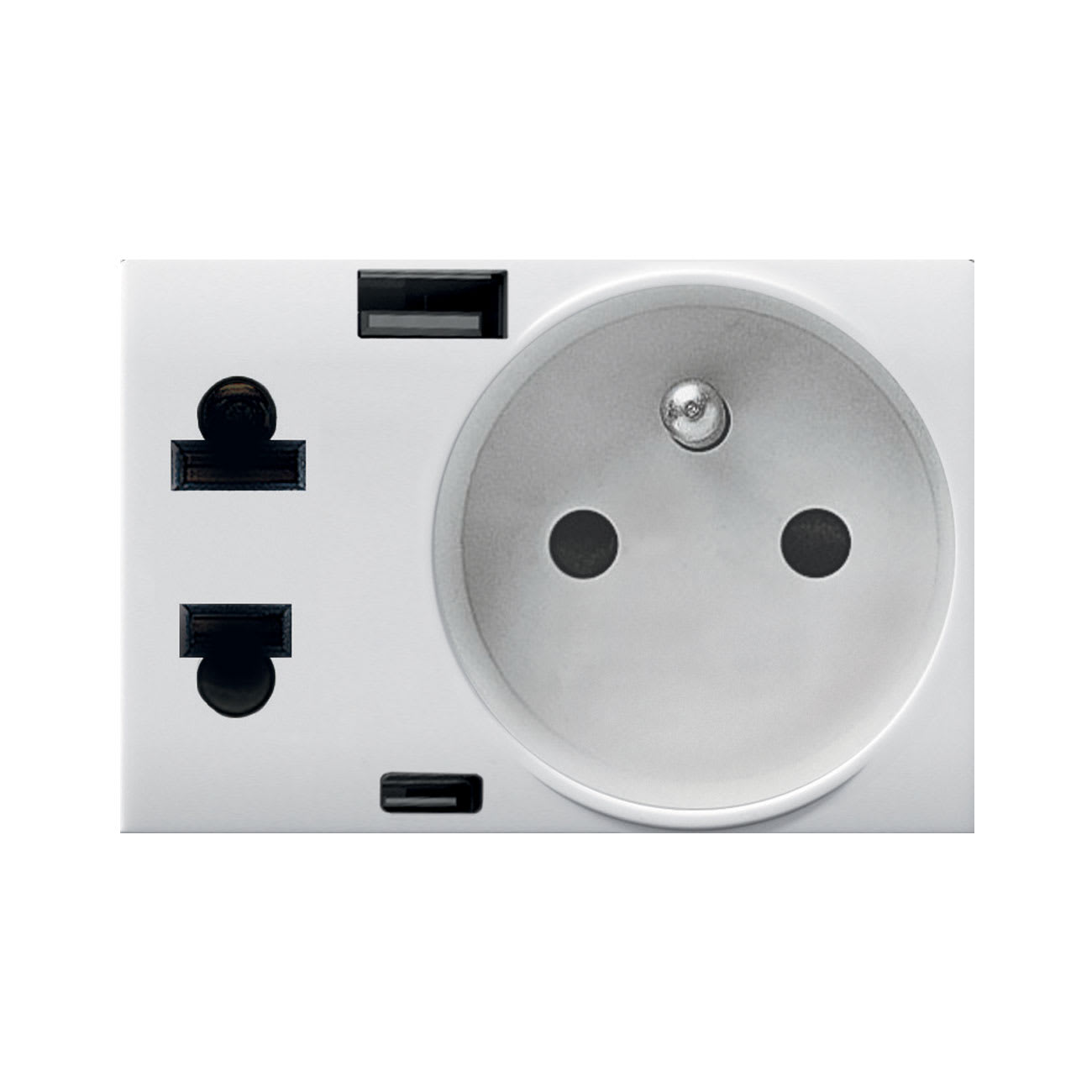 AVE - presa eurousa fr usb ac whitek 3m bianca compatibile con dispositivi usb e standard europei e americani ideale per casa e ufficio con cavo lungo tre metri