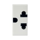 AVE - Presa euroamericana. WHITEK S44. colore bianco. 2P+T 16A 250V finitura opaca 1 Mod.
