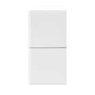 AVE - Doppio pulsante. WHITEK S44. colore bianco. 1P NA+1P NA 10A 250v finitura opaca 1 Mod.