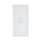 AVE - TASTO CON SIMBOLO LAMPADA PER COMANDI ASSIALI. WHITEK S44. COLORE RAL 9010 FINITURA OPACA 1 MOD