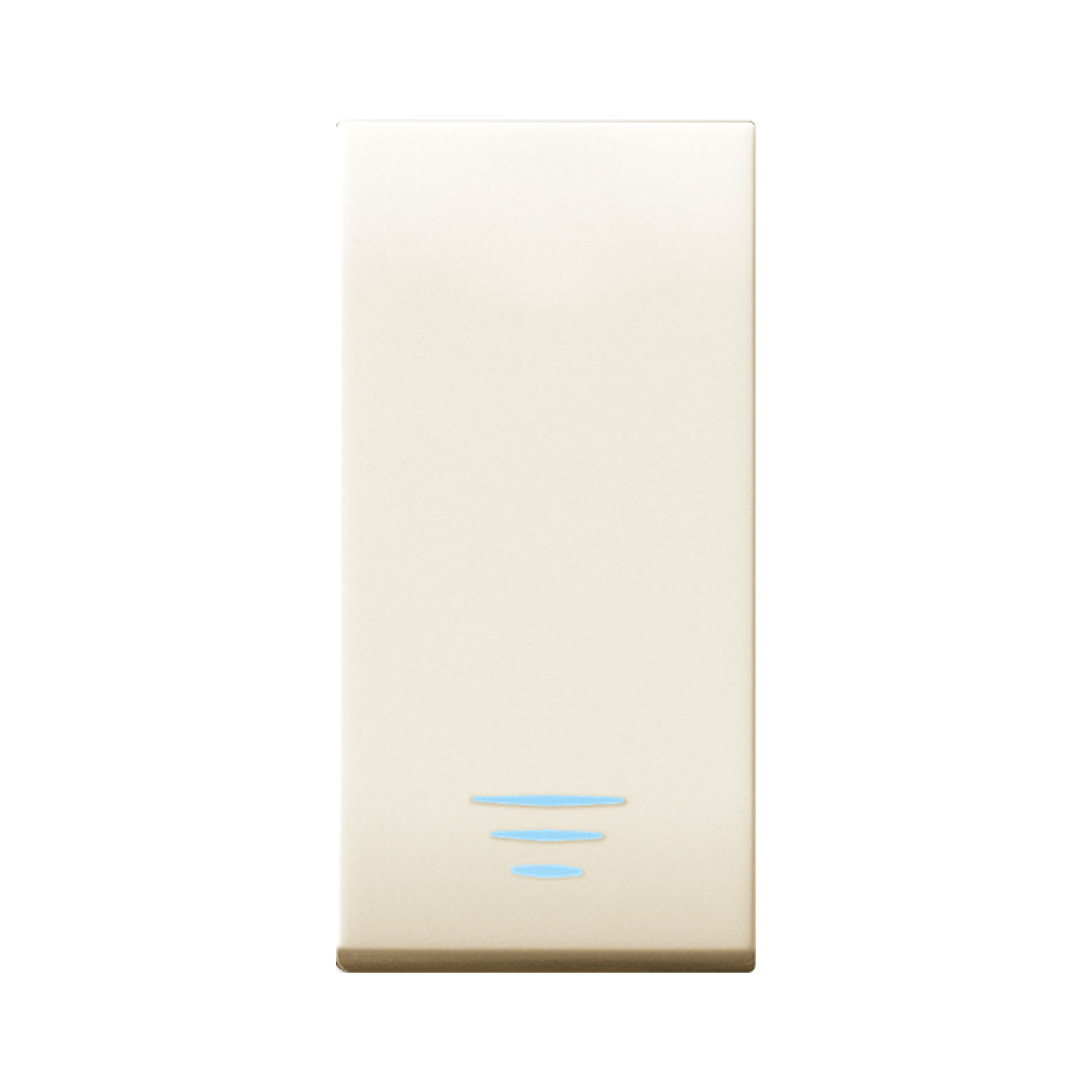 AVE - INTER.CON GEMMA ILL.1P16AX CLASS 1M RAL1013 250V ILLUMINABILE CON INSERIMENTO LAMPADA TASTO INTERCAMBIABILE GEMMA TRASPARENTE