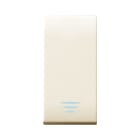 AVE - INTER.CON GEMMA ILL.1P16AX CLASS 1M RAL1013 250V ILLUMINABILE CON INSERIMENTO LAMPADA TASTO INTERCAMBIABILE GEMMA TRASPARENTE