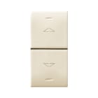 AVE - Doppio pulsante con frecce. Class S44. colore RAL 1013. 1P NA+1P NA 10A 250v finitura lucida 1 Mod.