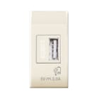 AVE - Caricatore USB tipo A. Domus S44. colore RAL 1013. 3A alimentazione 240V finitura lucida 1 Mod.