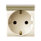 AVE - Presa schuko con sportello. Class S44. colore RAL 1013. 2P+T 16A 250V finitura lucida 2 Mod.