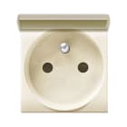 AVE - Presa Std francese con sportello. Class S44. colore RAL 1013. 2P+T 16A 250V finitura lucida 2 Mod.
