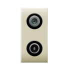 AVE - PRESA TV SAT DEMISCELATA MORSETTO A VITE. CLASS S44. COLORE RAL 1013 FINITURA LUCIDA 1 MOD.