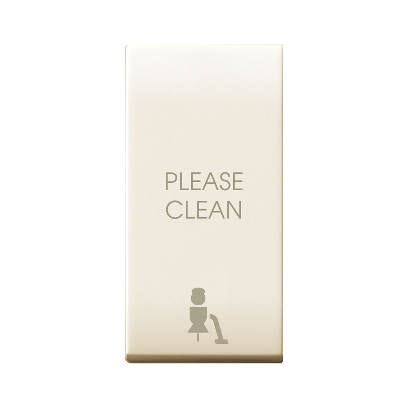 AVE - Tasto simbolo Please Clean Class S44. colore RAL 1013 finitura lucida 1 Mod. 449TPCP