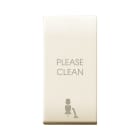 AVE - Tasto simbolo Please Clean Class S44. colore RAL 1013 finitura lucida 1 Mod.