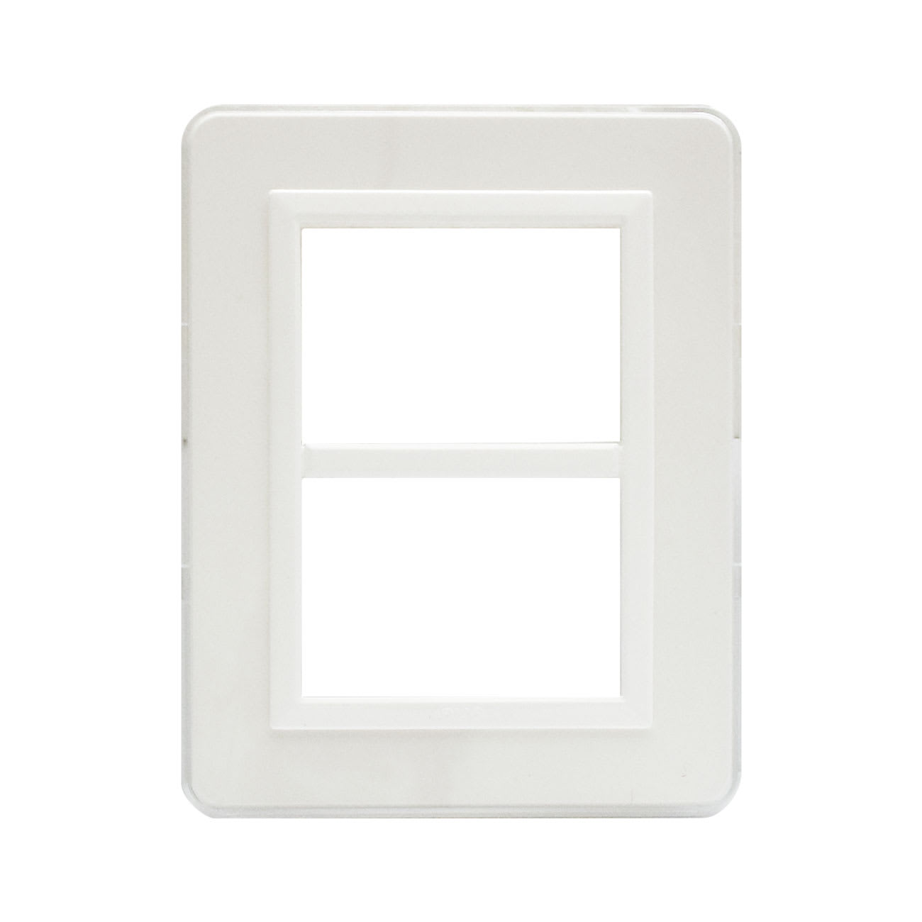 AVE - Placca Paersonal S44. colore bianco lucido  con cornicetta  6(3+3) Mod.