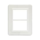 AVE - Placca Paersonal S44. colore bianco lucido con cornicetta 6(3+3) Mod.