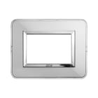 AVE - Placca Personal S44. colore alluminio naturale con cornicetta 3 Mod.