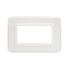 AVE - Placca Personal S44. colore bianco lucido con cornicetta 4 Mod.