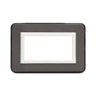 AVE - Placca Personal S44. colore grigio lucido con cornicetta 4 Mod.