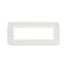 AVE - Placca Personal S44. colore bianco lucido con cornicetta 7 Mod.