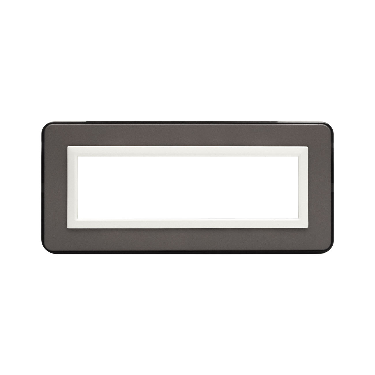 AVE - Placca Personal S44. colore grigio lucido con cornicetta 7 Mod.