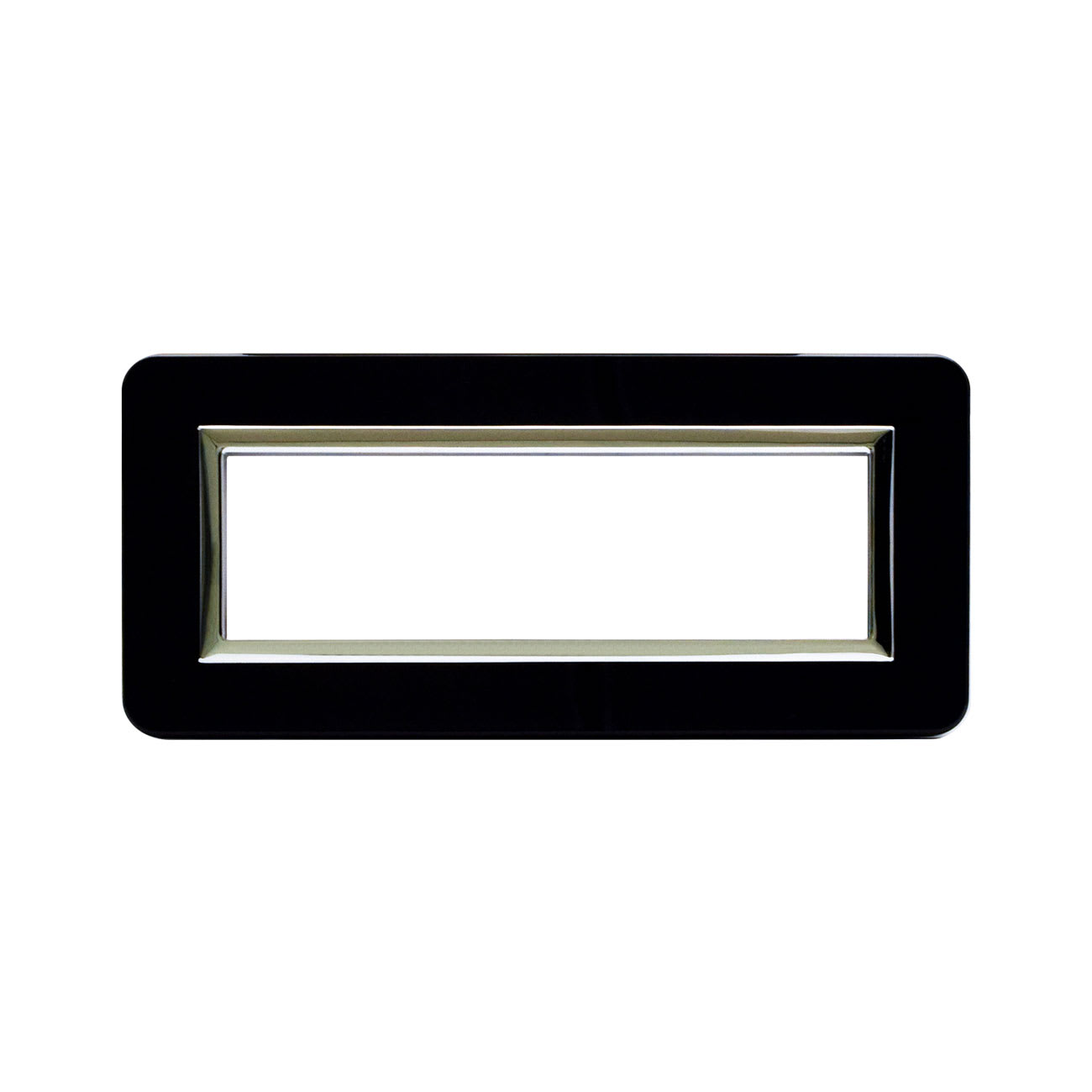 AVE - Placca Personal S44. colore nero assoluto  con cornicetta  7 Mod.