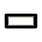 AVE - Placca Personal S44. colore nero assoluto con cornicetta 7 Mod.