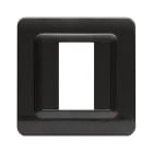 AVE - Placca tecnopolimero S44. in plastica colore grigio scuro metallizzato 1 Mod.