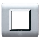 AVE - Placca tecnopolimero S44. in plastica colore alluminio naturale 2 Mod.