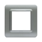 AVE - Placca tecnopolimero S44. in plastica colore argento opaco 2 Mod.