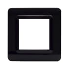 AVE - Placca tecnopolimero S44. in plastica colore grigio scuro lucido 2 Mod.