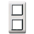 AVE - Placca tecnopolimero S44. in plastica colore bianco RAL9010 4(2+2) Mod.