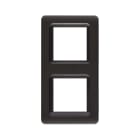 AVE - Placca tecnopolimero S44. in plastica colore grigio scuro 4(2+2) Mod.