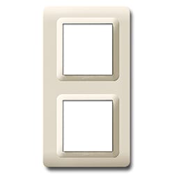 AVE - Placca tecnopolimero S44. in plastica colore sabbia  4(2+2) Mod.