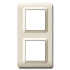 AVE - Placca tecnopolimero S44. in plastica colore sabbia 4(2+2) Mod.
