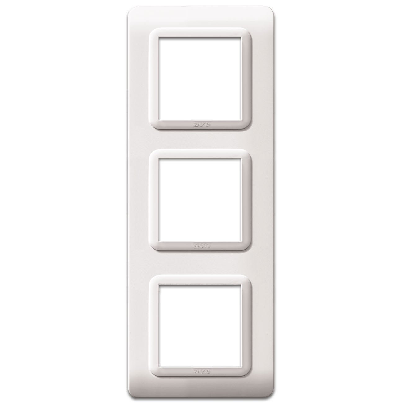 AVE - Placca tecnopolimero S44. in plastica colore bianco  RAL9010  6(2+2+2) Mod.
