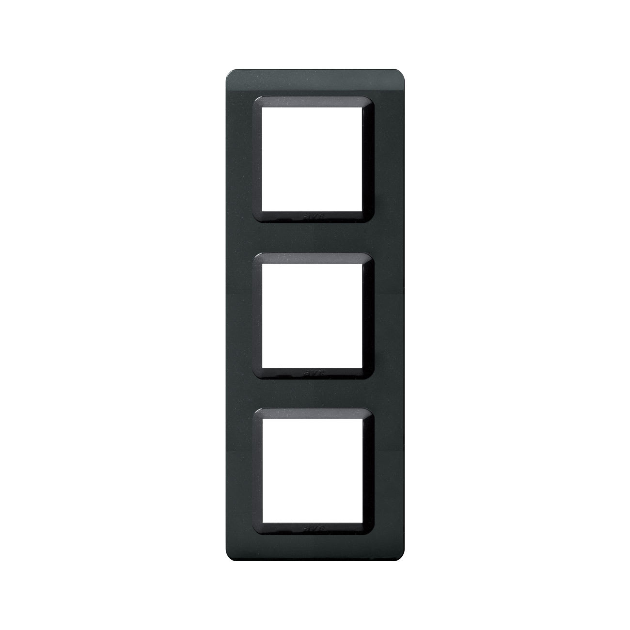 AVE - Placca tecnopolimero S44. in plastica colore grigio scuro lucido 6(2+2+2) Mod.