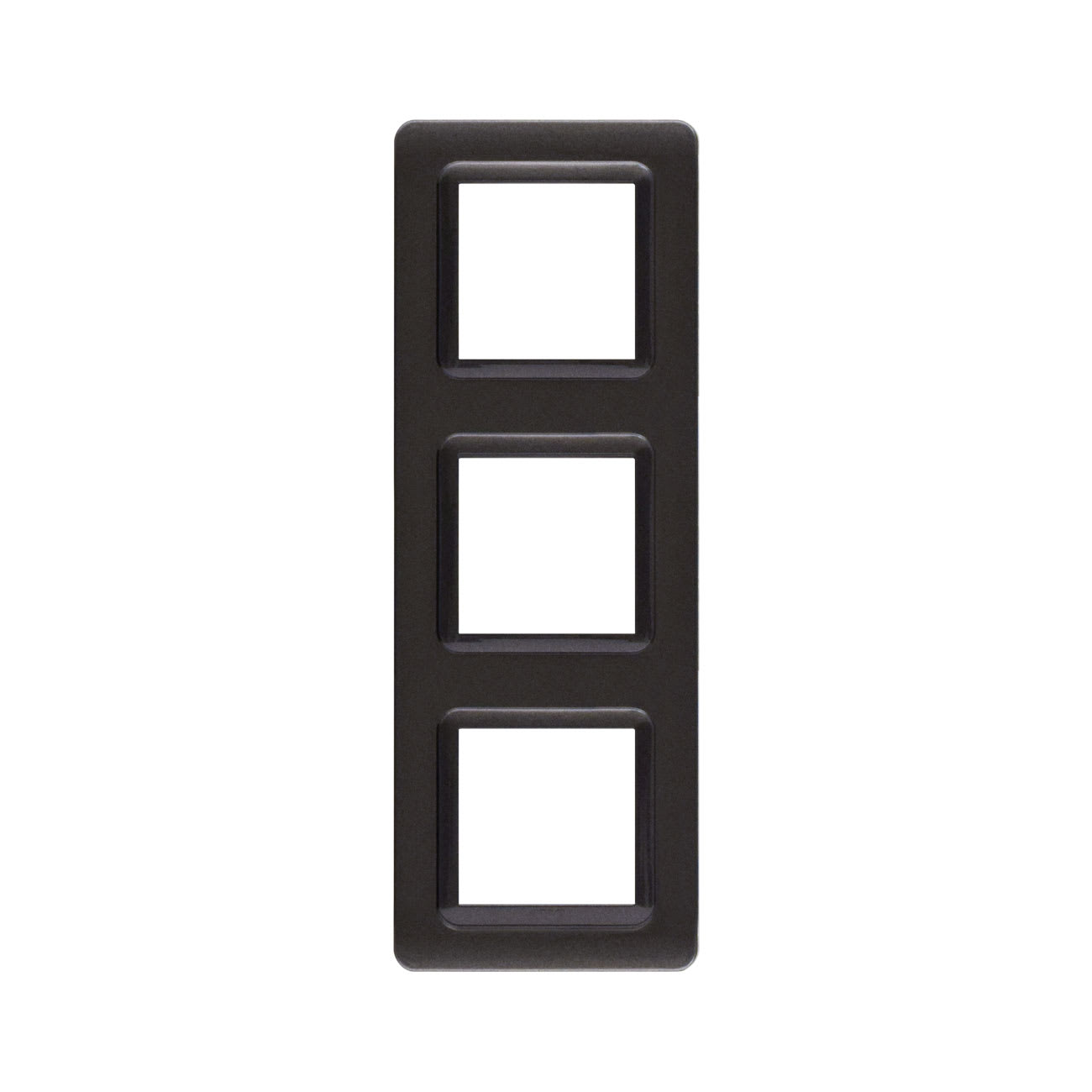 AVE - Placca tecnopolimero S44. in plastica colore grigio scuro 6(2+2+2) Mod.