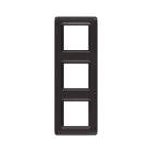 AVE - Placca tecnopolimero S44. in plastica colore grigio scuro 6(2+2+2) Mod.