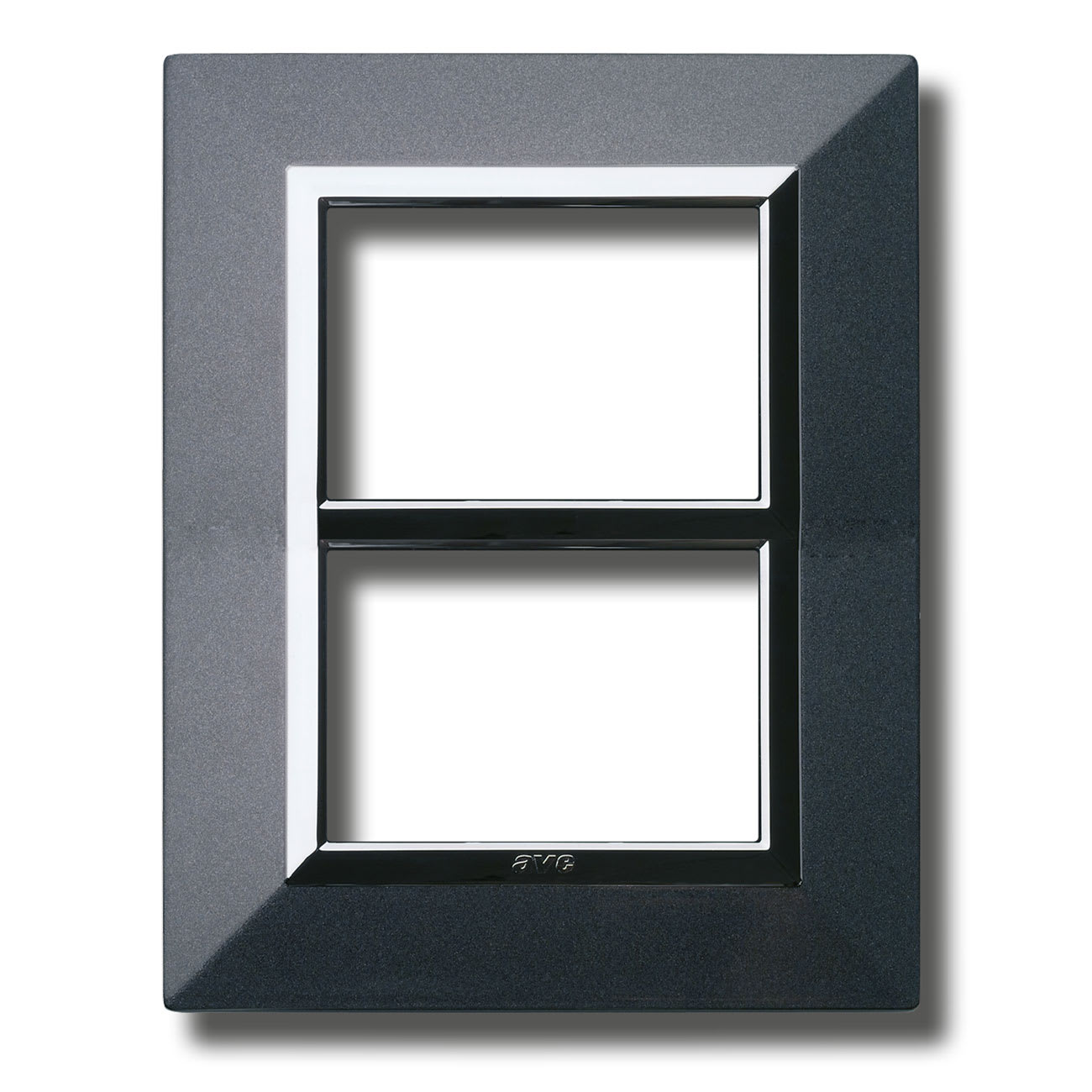 AVE - Placca Zama. S44 colore grigio scuro. con cornicetta 3+3 Mod.