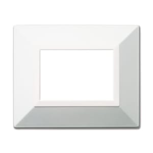 AVE - Placca Zama. S44 colore bianco micalizzato. con cornicetta  3 Mod.