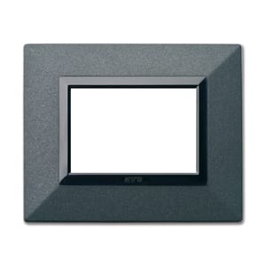 AVE - Placca Zama. S44 colore graffite. con cornicetta  3 Mod.
