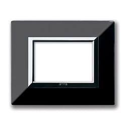 AVE - Placca Zama. S44 colore nero assoluto. con cornicetta  3 Mod.
