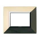 AVE - Placca Zama. S44 colore ottone lucido. con cornicetta 3 Mod.