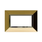 AVE - Placca Zama. S44 colore ottone lucido. con cornicetta 4 Mod.