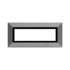 AVE - Placca Zama. S44 colore argento opaco. con cornicetta 7 Mod.