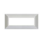 AVE - Placca Zama. S44 colore bianco micalizzato. con cornicetta 7 Mod.
