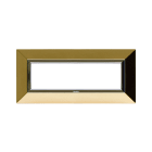 AVE - Placca Zama. S44 colore ottone lucido. con cornicetta 7 Mod. 44P97OT